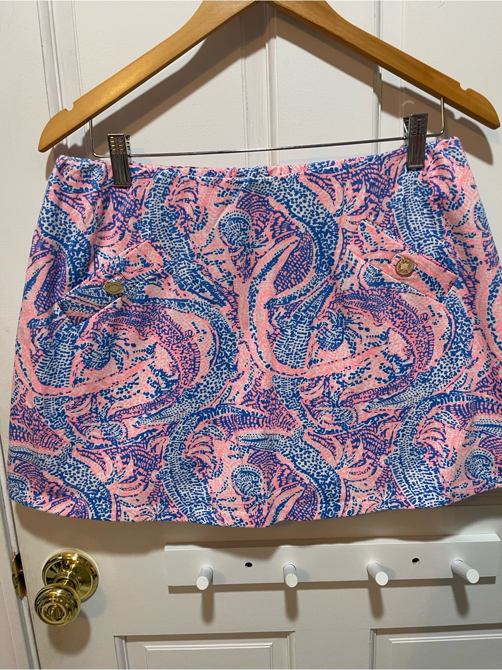 Lilly Pulitzer Pink and Blue Paisley Mini Skirt